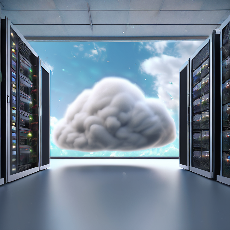 cloud computing pre startupy - realistický obrázok pre článok